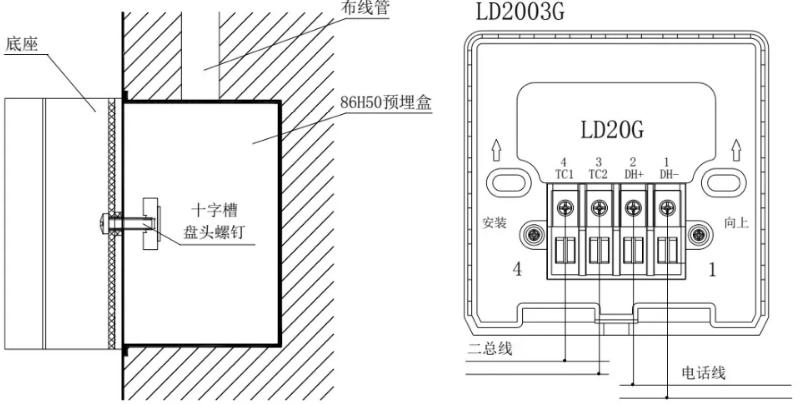 J-SAP-M-LD2003G手動(dòng)火災(zāi)報(bào)警按鈕安裝接線(xiàn)圖