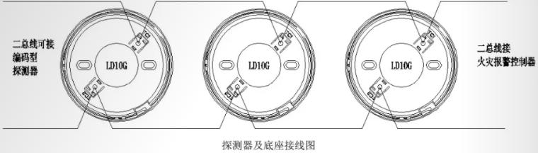 JTY-GM-LD3000G點(diǎn)型光電感煙火災(zāi)探測(cè)器接線圖