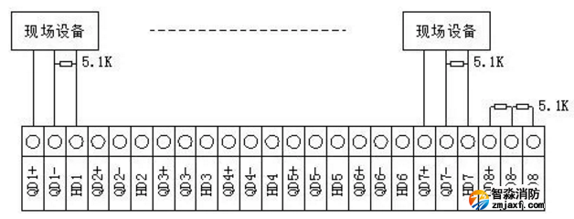 利達(dá)LD9203EN聯(lián)動(dòng)控制盤現(xiàn)場接線